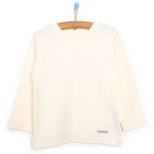 HelloBaby Basic Balıkçı İnterlok Unisex Beyaz Sweatshirt