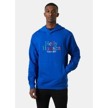Helly Hansen Core Graphic Mavi Kapüşonlu Erkek Sweatshirt