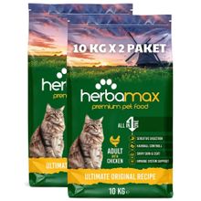 Herba Max Tavuklu ve Pirinçli 2x10 kg Yetişkin Kuru Kedi Mama