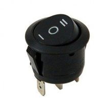 Herbirivar IC134 On-Off-On 3P Siyah Yuvarlak Işıksız Anahtar