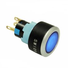 Herbirivar Kalıcı 22 mm 24V Mavi Ledli Plastik Buton