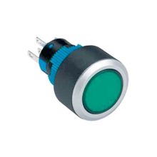Herbirivar Kalıcı 22 mm 24V Yeşil Ledli Plastik Buton