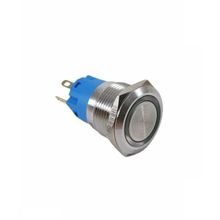 Herbirivar Yaylı 19 mm 24V Mavi Ledli Metal Buton