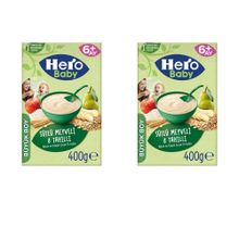 Hero Baby 2x400 gr Sütlü Meyveli 8 Tahıllı Kaşık Maması
