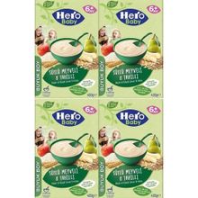 Hero Baby 4x400 gr Sütlü Meyveli 8 Tahıllı Kaşık Maması