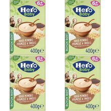 Hero Baby 4x400 gr Sütlü Peynirli Pekmezli 8 Tahıllı Kaşık Maması