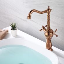 Hesaplı Çarşım Pirinç Rustik Rose Gold Çanak Lavabo Bataryası