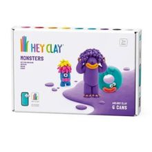 Hey Clay 6'lı Kutu Monsters Hipster Bigwig Donut Hava ile Kuruyan Kil