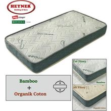 Heyner Bamboo Çift Yönlü ve Organic Cotton 60x170 Yaylı Yatak