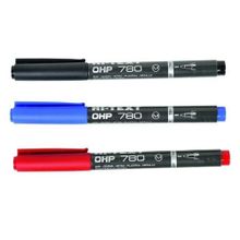 Hi-Text 780 OHP Mavi Kırmızı Siyah Permanent Kalem S- M Asetat CD Kalemi