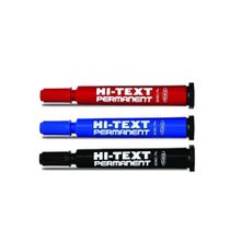 Hi-Text 830 PB 3 Renk Kırmızı Siyah Mavi Yuvarlak Uç Koli Kalemi