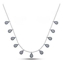 HİLALSHOP 925 Ayar Gümüş Damla Nazarlı Şans Kadın Gümüş Kolye