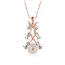 HİLALSHOP 925 Ayar Rose Bahar Çiçeği Gümüş Kolye