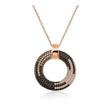 HİLALSHOP 925 Ayar ​Rose Halka Kadın Gümüş Kolye