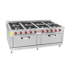 Himaksan Endüstriyel 200x100 cm 8+2 Lpg Tüplü 8'li Kuzine Ocak