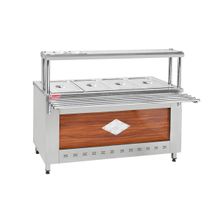 Himaksan HMK-BSE4 Endüstriyel 3+1 Elektrikli 4 Gözlü Tezgahlı Benmari