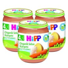 Hipp 4+ Ay 3x125 gr Organik Sebze Karışımı Kavanoz Maması