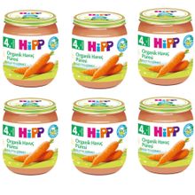 Hipp Organik Havuç Püresi 6x125 gr Kavanoz Maması
