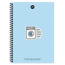 Hisli Şeyler 100 Yaprak Çizgili Ben Sana Dönücem Defter