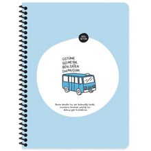Hisli Şeyler 165x225 80 Yaprak Çizgili Stickerlı Üstüme Gelmeyin Ben Zaten Dolmuşum Defter
