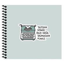Hisli Şeyler 50 Yaprak Çizgili Yazsan Gönül Razı Değil Yazmasam Olmaz Defter