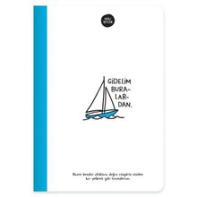 Hisli Şeyler Gidelim Buralardan 14x20 64 Yaprak Çizgili Defter
