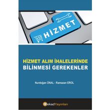 Hizmet Alım İhalelerinde Bilinmesi Gerekenler - BEKAD Yayınları