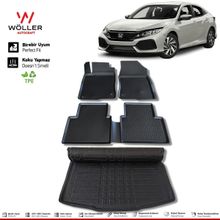 HLP Honda Civic FC5 2016 2021 Arası 3D Wöller Ultraflex Paspas Bagaj Havuzu