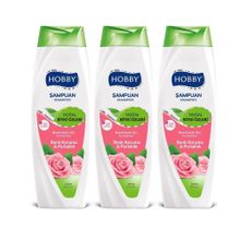 Hobby Gül Özlü UV Filtreli 3x600 ml Şampuan