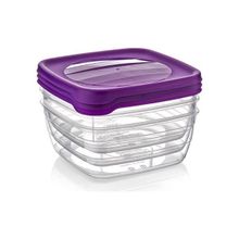 Hobby Life 21039 3'lü Kare Trend 900 ml Saklama Kabı