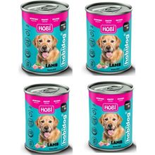 Hobi 4x400 gr Kuzu Etli Yetişkin Köpek Konservesi