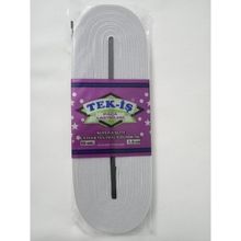 Hobi Durağı Tekiş Lastik Yassı Paça Lastiği - 10 Metre - 0002 - Beyaz - 15 mm