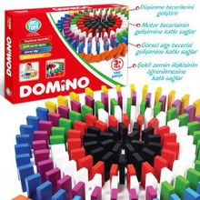 Hobi Eğitim HED 338 100 Parça Renkli Ahşap Domino