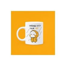 Hobi Shop Garibanın Yüzü Gülür Mü Baskılı Mood Turuncu Seramik Beyaz Kupa Bardak