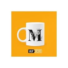 Hobi Shop M Harfi Baskılı Porselen Kupa