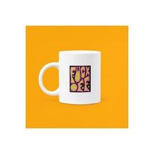 Hobi Shop Sinirli Smiley Baskılı Beyaz Kupa Bardak