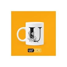 Hobi Shop U Harfi Baskılı Porselen Kupa