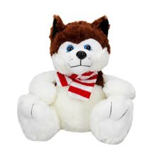 Hobtoys 30 cm Oturan Husky Atkılı Peluş Köpek