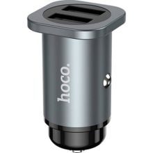 Hoco NZ4 Çift Gri USB 24 W Hızlı Şarj Araç Çakmaklık Şarj Adaptörü Oto Şarj Başlığı
