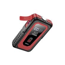 Hoco Qs3 Victory Siyah Dijital Göstergeli 10.000 Mah Bataryalı LED Acil Durum Fenerli Araç Akü Takviye Özellikli Powerbank