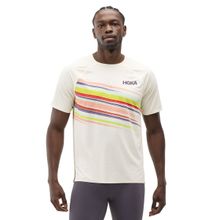 Hoka Race Day Erkek Krem Koşu T-Shirt 1173530P-AFLR