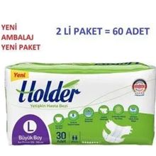 Holder 2x60 Adet Large Belbantlı Islaklık Göstergeli Hasta Bezi