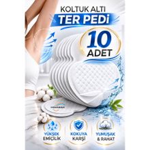 Hombak 10 Adet Koltuk Altı Ter Pedi Ter Emici, Koku Yapmayan, Giysi Koruyucu Ter Önleyici Ped
