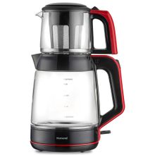 Homend Infinity 1764H Siyah Kırmızı Cam Çay Makinesi