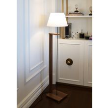 Homing Ayd-3133 Krem Pi Ahşap Gövdeli Kumaş Başlıklı Lambader