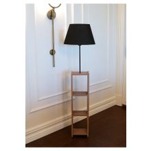Homing Ayd-3153 Dekoratif Raflı Konik Siyah Kumaş Lambader