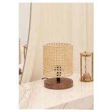Homing AYD-3264 Exclisive Rattan Hazeranlı Ahşap Tabanlı Abajur