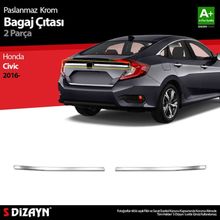 Honda Civic 2 Prç 2016 Üzeri Krom Bagaj Çıtası
