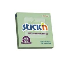 Hopax 21552 Stıckn 100 Yaprak 76x76 Yeşil Yapışkanlı Not Kağıdı