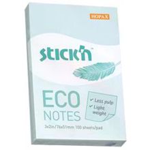Hopax 21743 Stıckn 100 Yaprak 76x51 MM Eco Patel Mavi Yapışkanlı Not Kağıdı